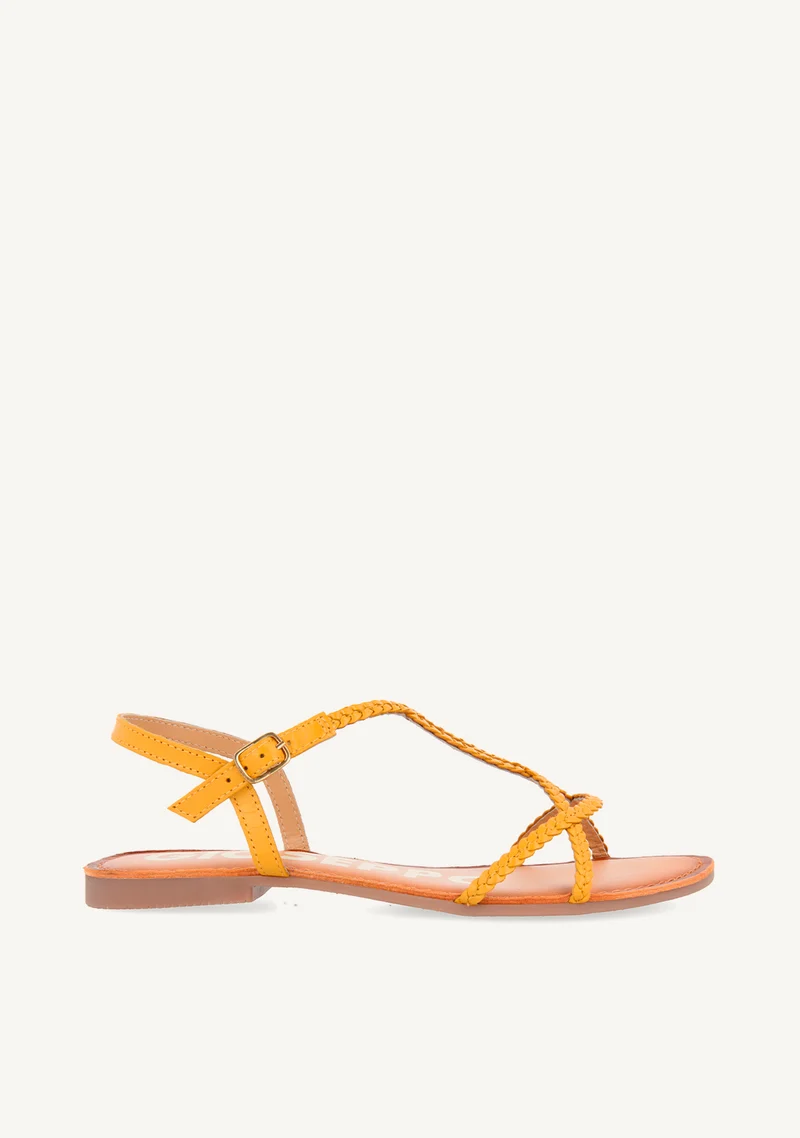 BRAIDED LEATHER SANDALS OSSIAN