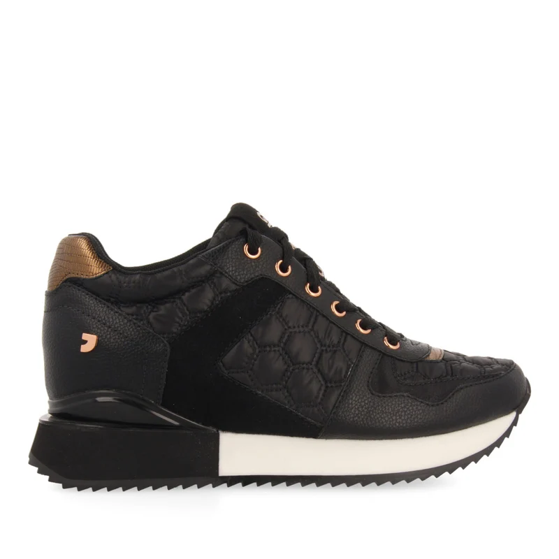 Black sneakers with internal wedge for woman ULSTEIN