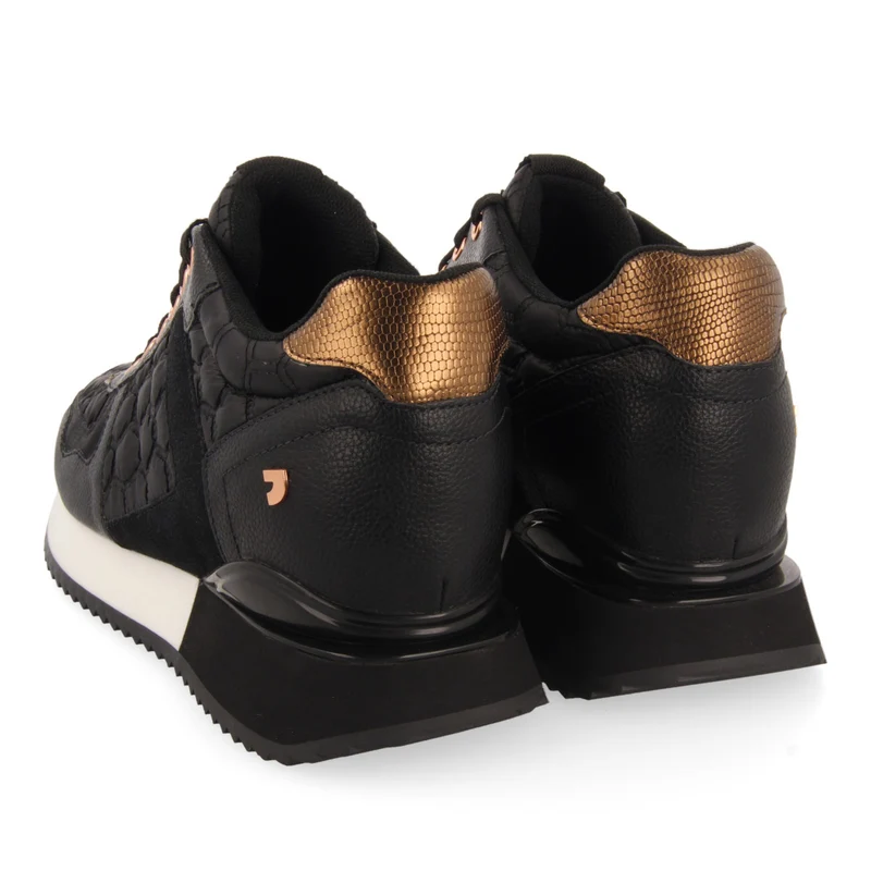 Black sneakers with internal wedge for woman ULSTEIN