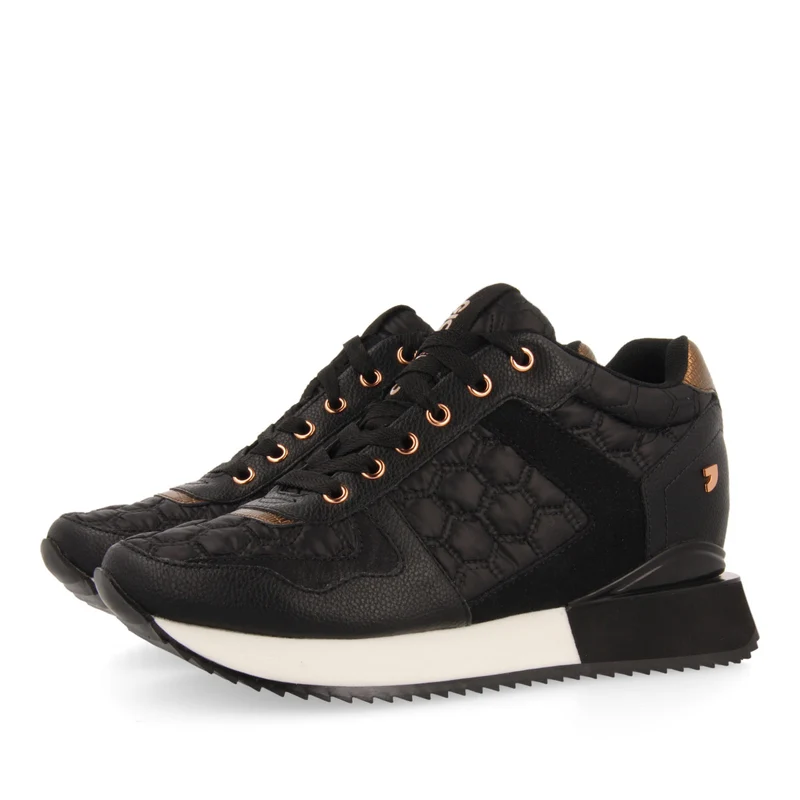 Black sneakers with internal wedge for woman ULSTEIN