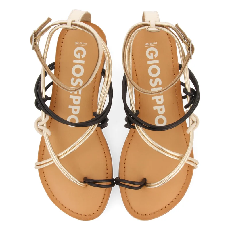 Gualaca women's flat sandals with multicoloured straps
