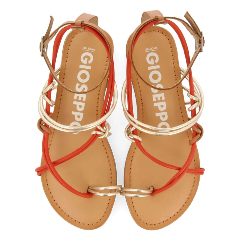 Gualaca women's flat sandals with multicoloured straps