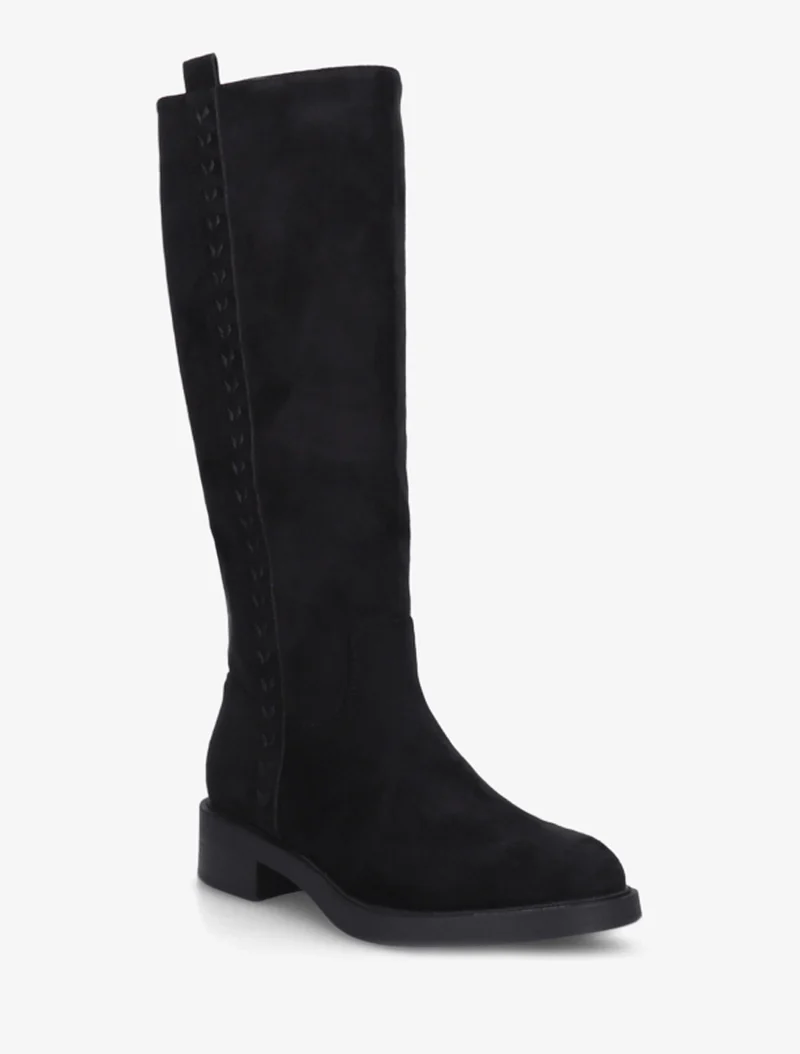 Bottes unies en suédine - Noir