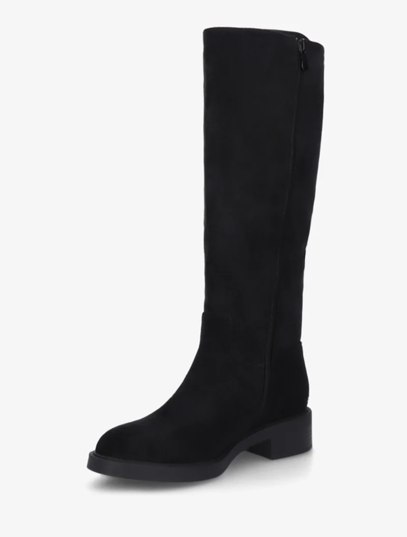 Bottes unies en suédine - Noir