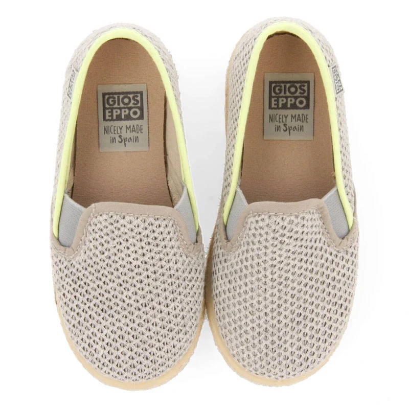 Ablis babies grey slip on espadrilles