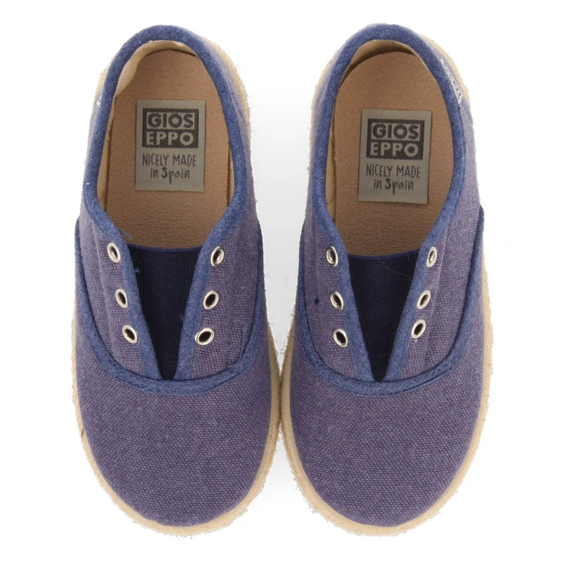 Farges babies navy blue oxford style espadrilles