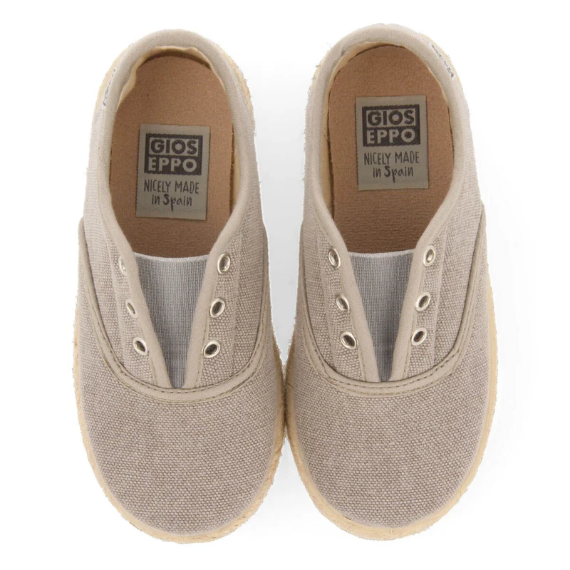 Farges babies grey oxford style espadrilles