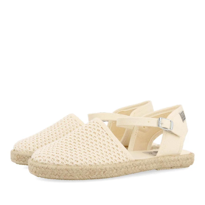 Berizal girls beige mesh espadrilles