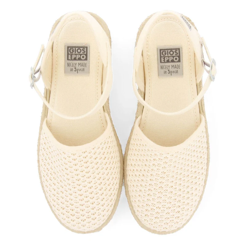 Berizal girls beige mesh espadrilles