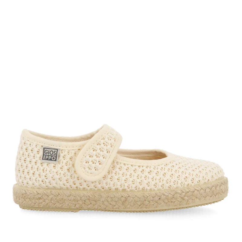Seine girls beige mesh espadrilles