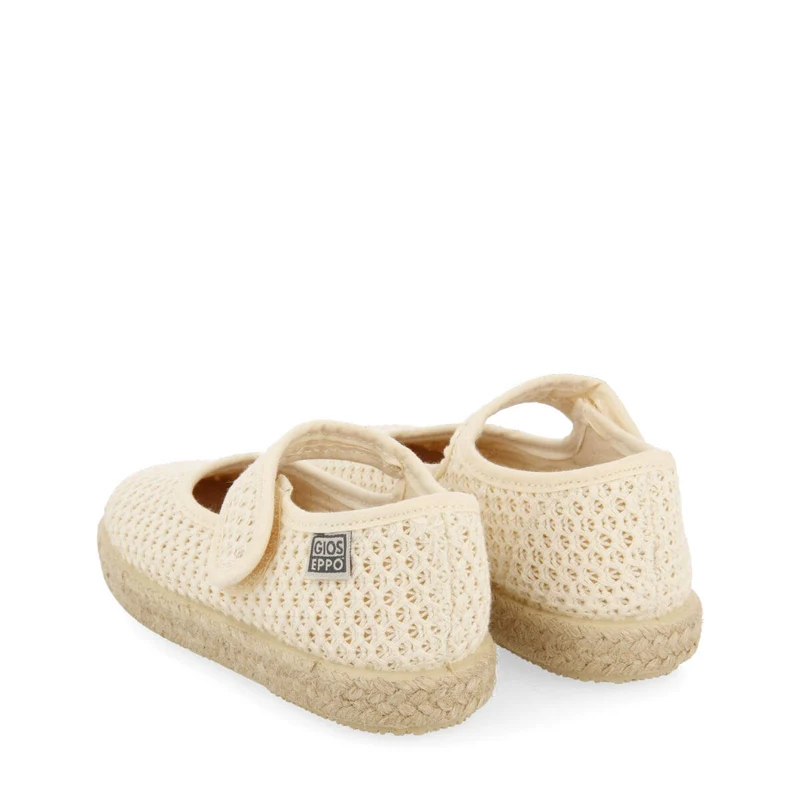 Seine girls beige mesh espadrilles