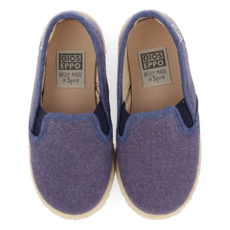 Orizaba boys navy blue espadrilles with side elastics