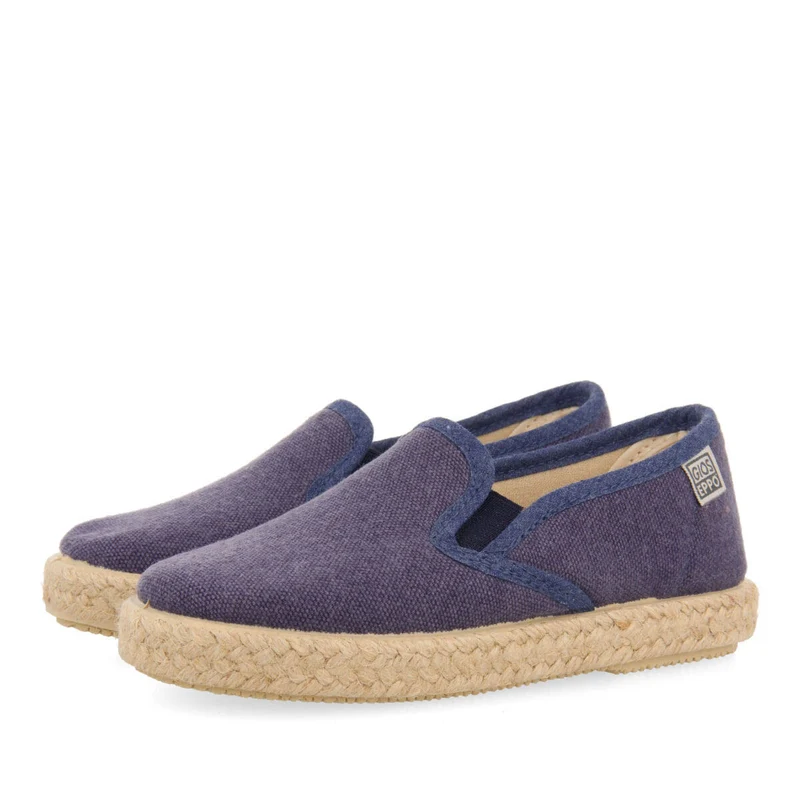 Orizaba boys navy blue espadrilles with side elastics