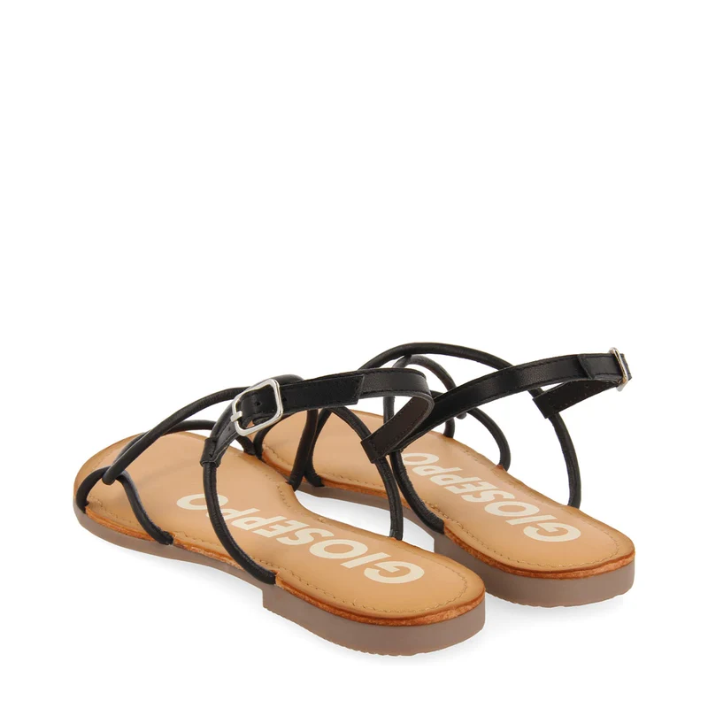 BLACK SANDALS WITH THIN STRAPS FOR WOMAN GUIRA