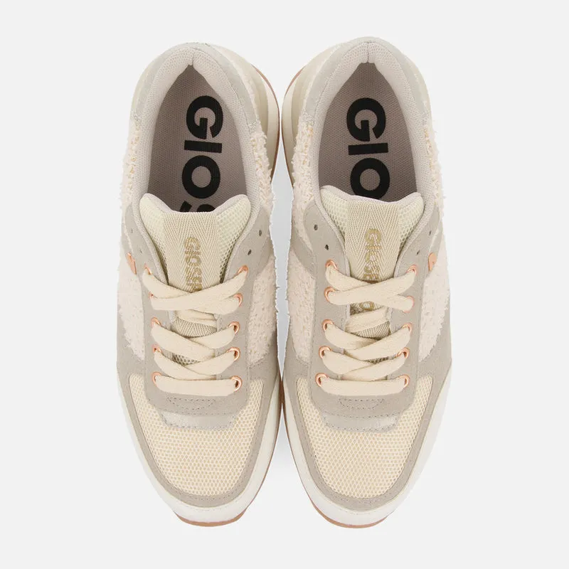 Binsfeld women's off-white monochrome shiny sneakers