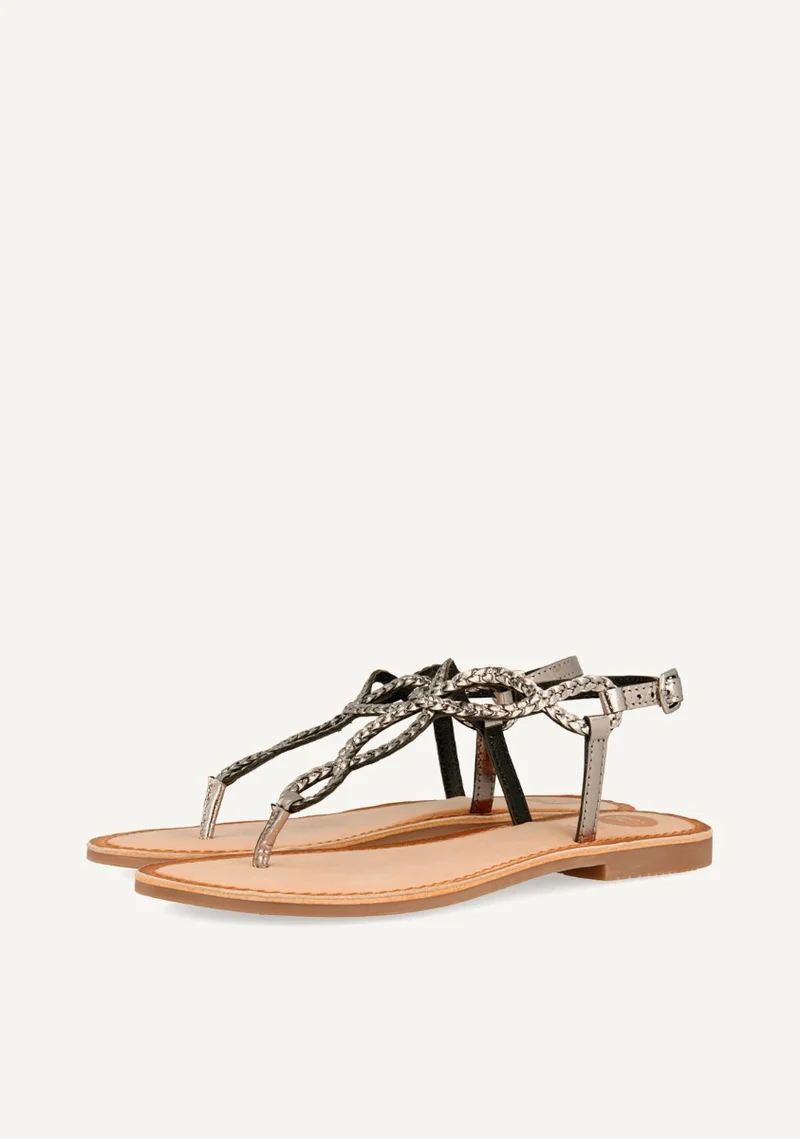 BRAIDED LEATHER SANDALS FYFFE