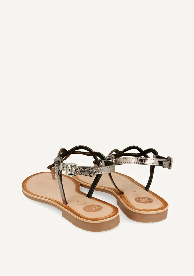 BRAIDED LEATHER SANDALS FYFFE