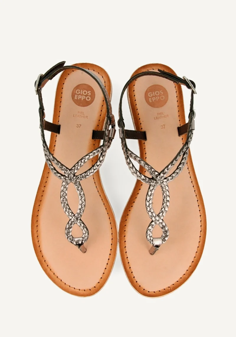 BRAIDED LEATHER SANDALS FYFFE