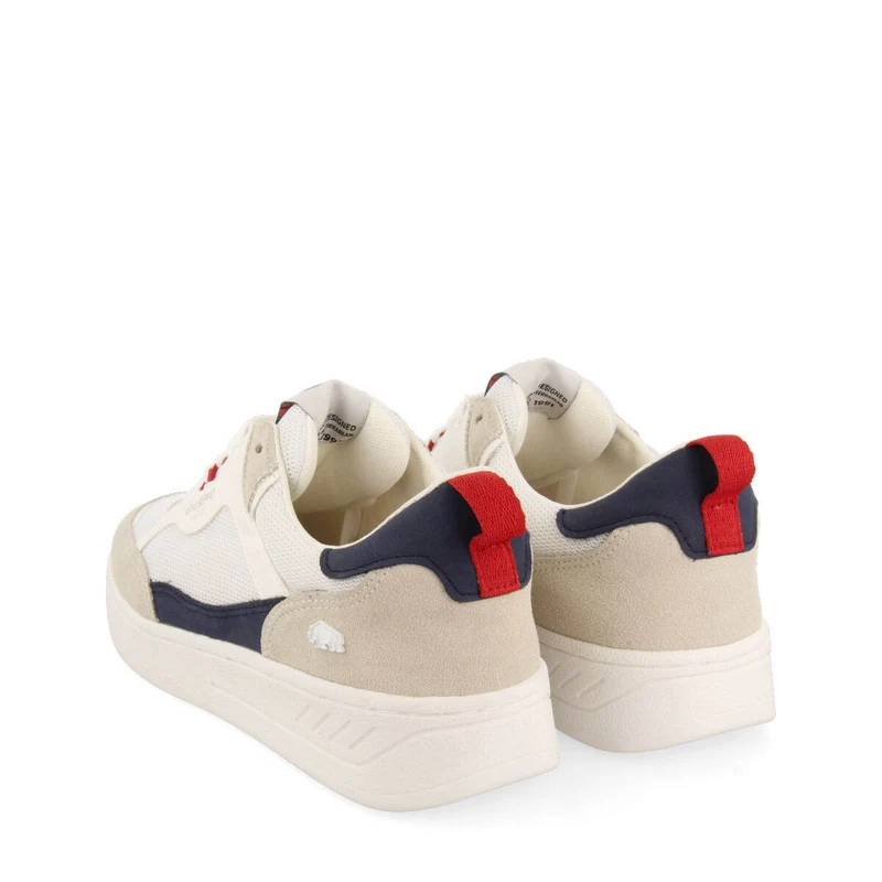 Taxco men's white sneakers with colourful touches