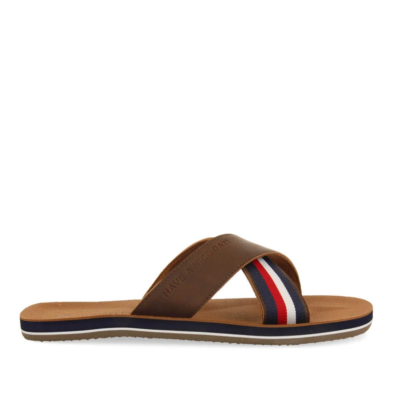 Tacloban men's brown crossover sandals