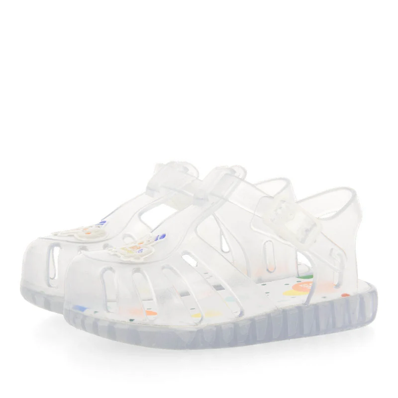 Luciara babies clear jelly sandals with elephant design