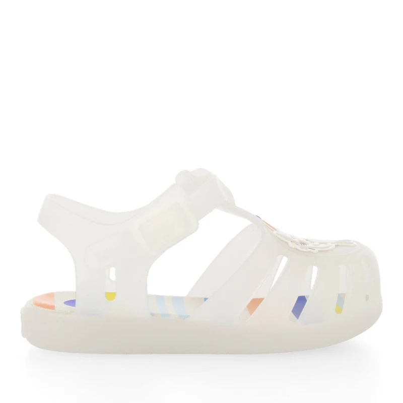 Uarini babies white jelly shoes with kitten anduppy design