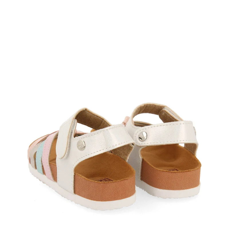 Dembeni girls multicoloured footbed sandals with colourful straps