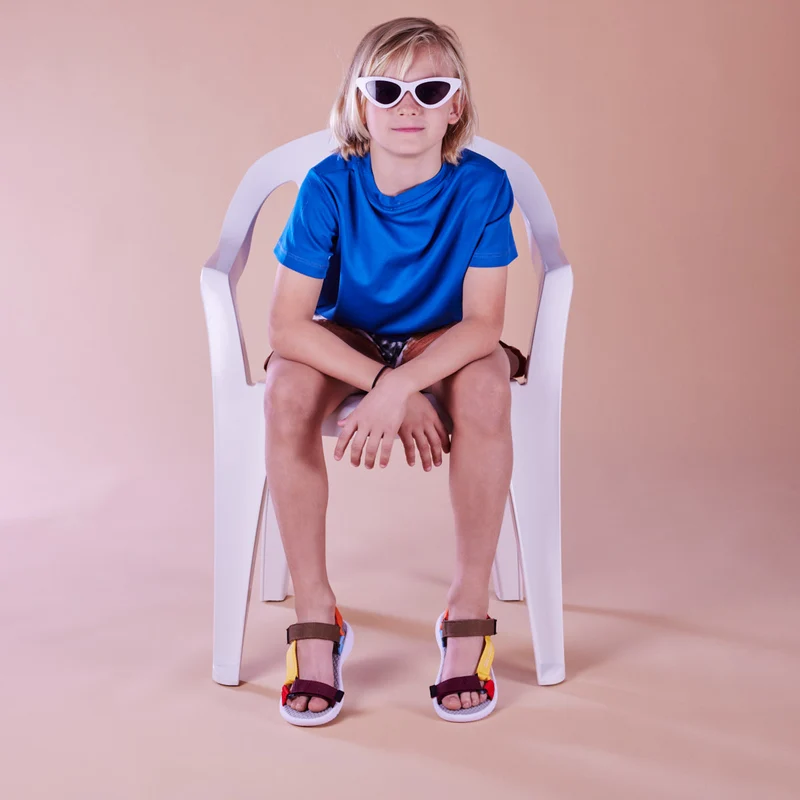 Bermot girls multicoloured sandals with sporty soles