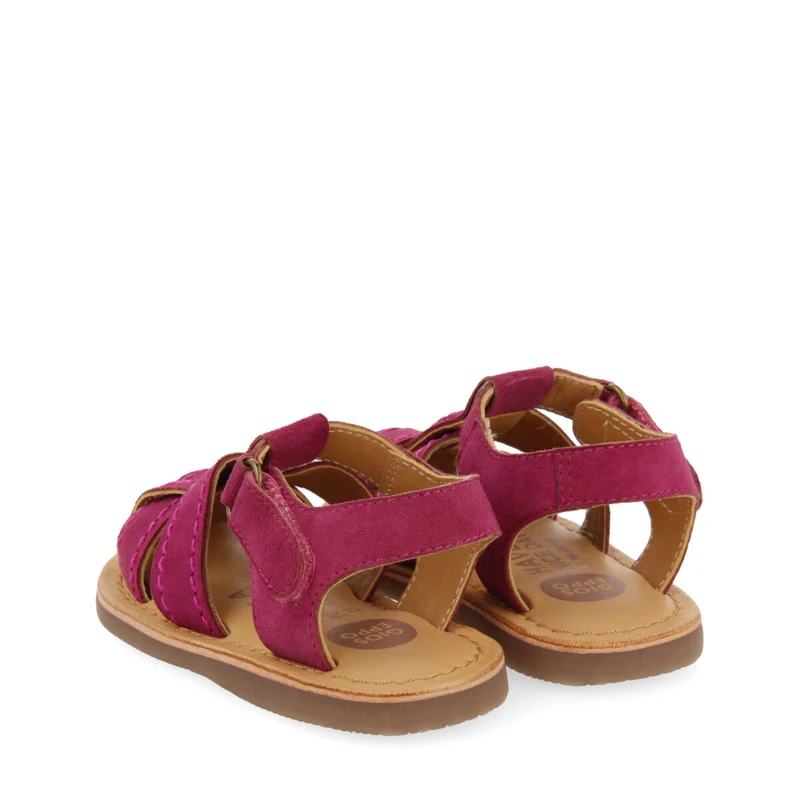 Cabixi boys fuchsia leather strappy sandals