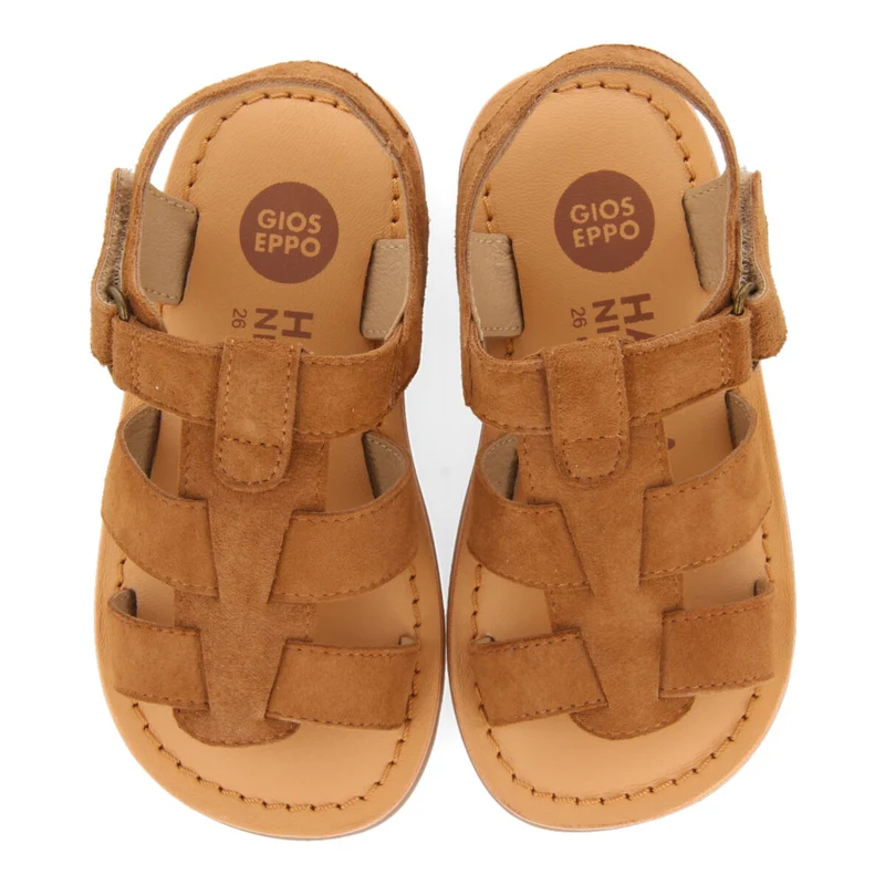 Anaco boys tan leather strappy sandals