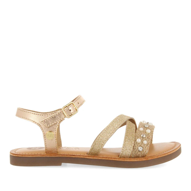 Catuti girls detailed multicoloured jute sandals