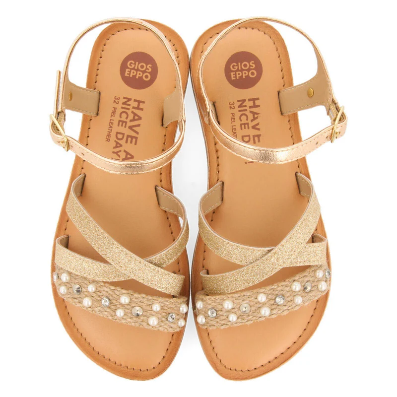 Catuti girls detailed multicoloured jute sandals
