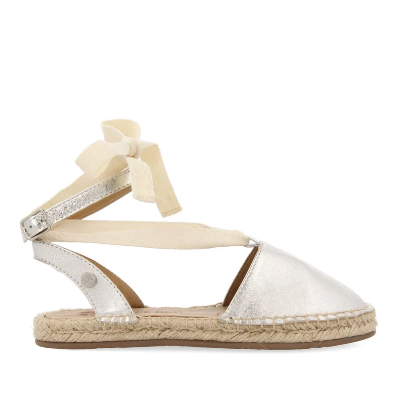 Stravaj girls silver espadrilles
