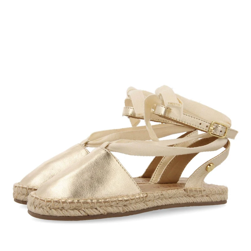 Stravaj girls gold espadrilles
