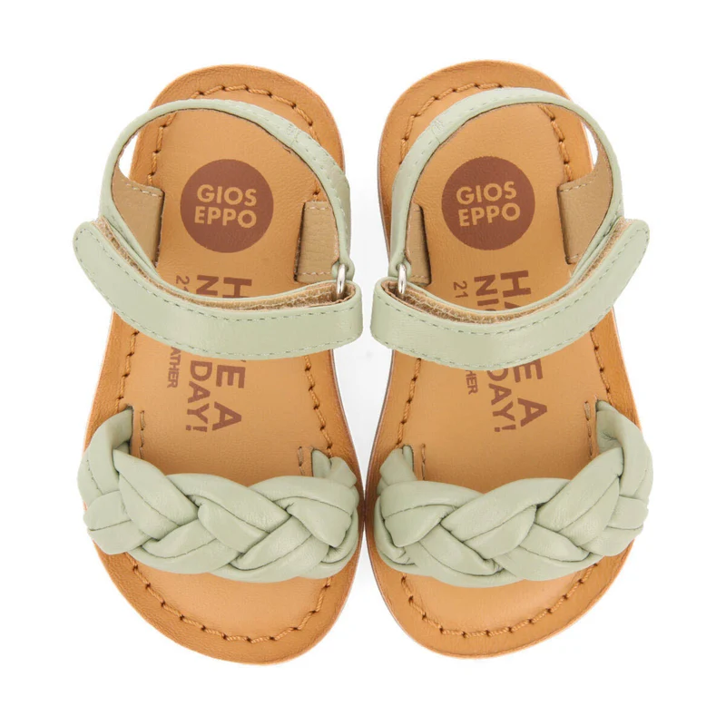 Ennery girls mint greenlaited leather sandals