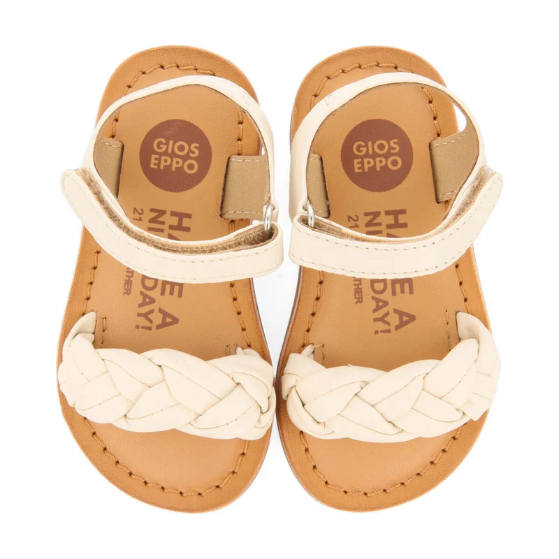 Ennery girls off whitelaited leather sandals