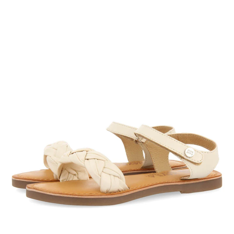 Lalande girls off whitelaited leather sandals