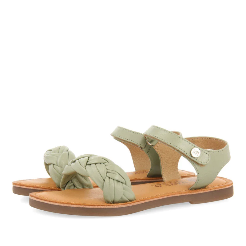 Lalande girls mint greenlaited leather sandals