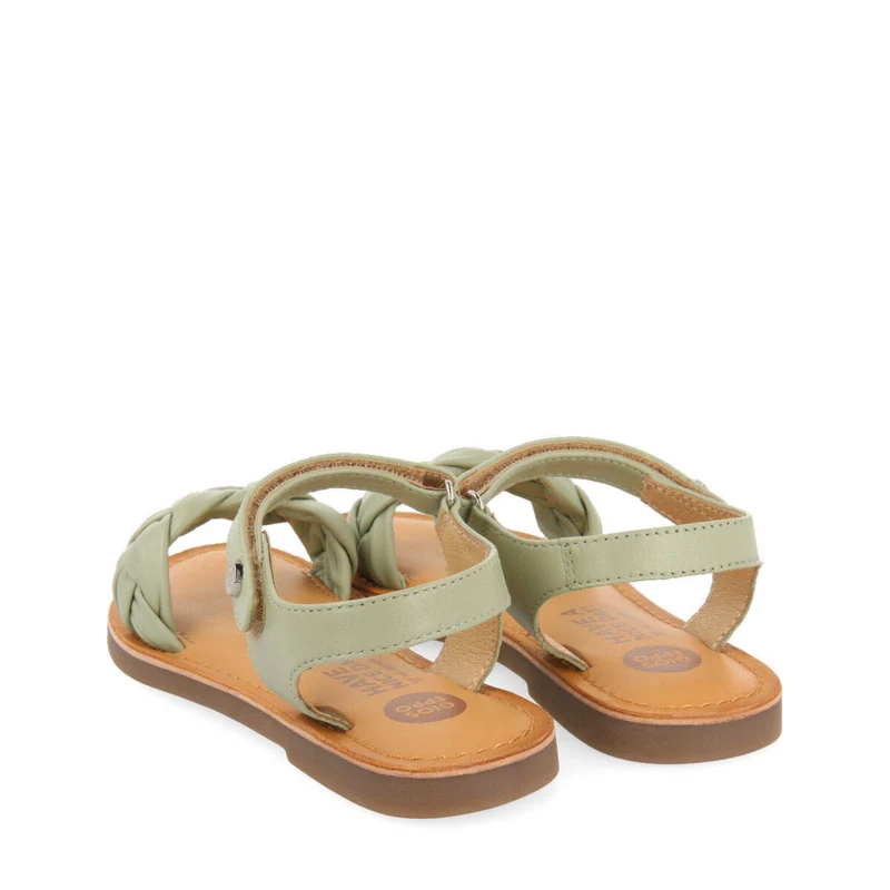 Lalande girls mint greenlaited leather sandals