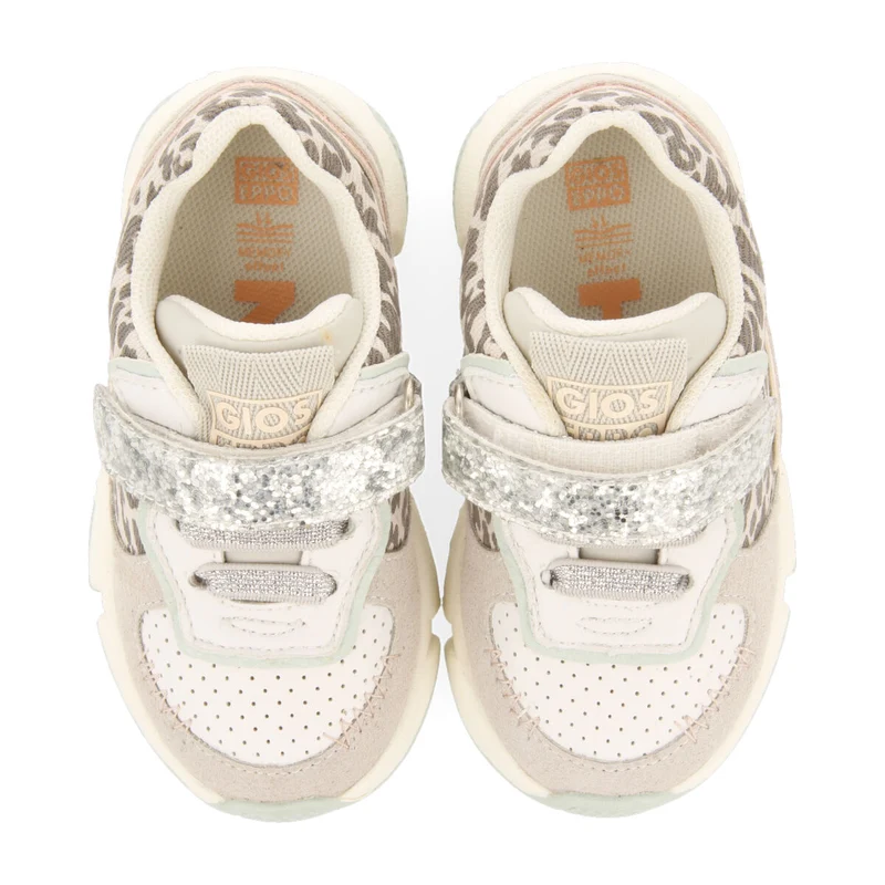 Punda babies white leopardrint sneakers