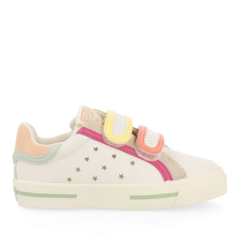 Foissiat girls white sneakers with stars and colourful details