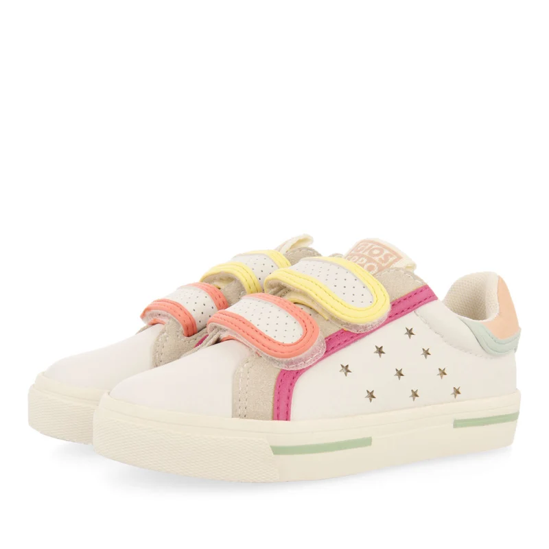 Foissiat girls white sneakers with stars and colourful details