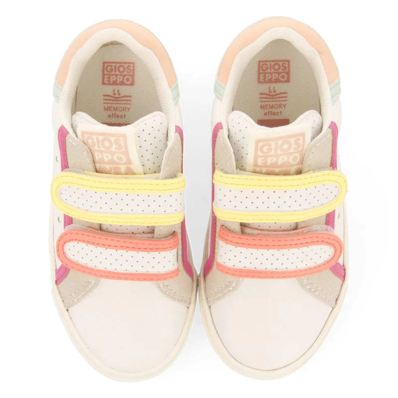 Foissiat girls white sneakers with stars and colourful details
