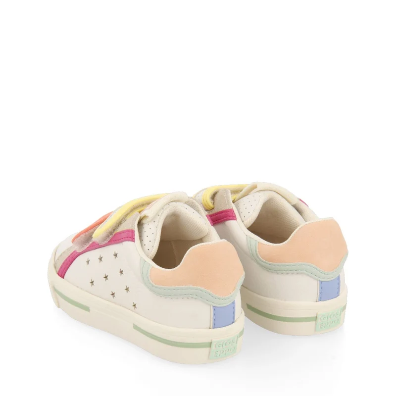 Foissiat girls white sneakers with stars and colourful details