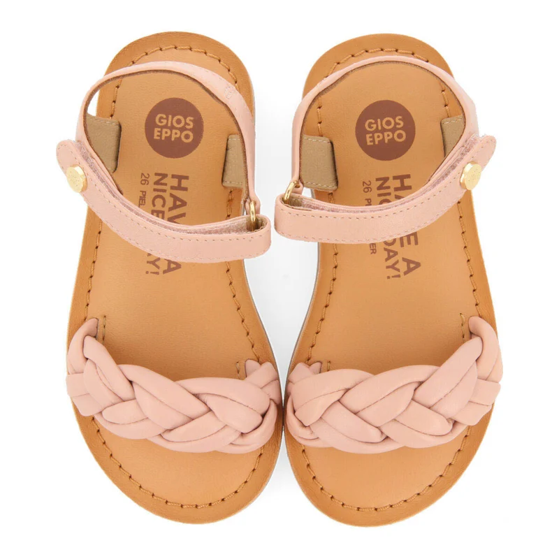 Ingai girlsinklaited leather sandals