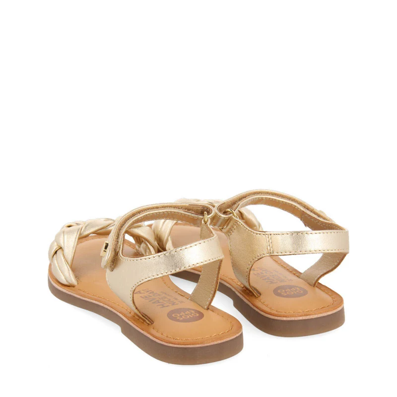 Lalande girlslatinumlaited leather sandals