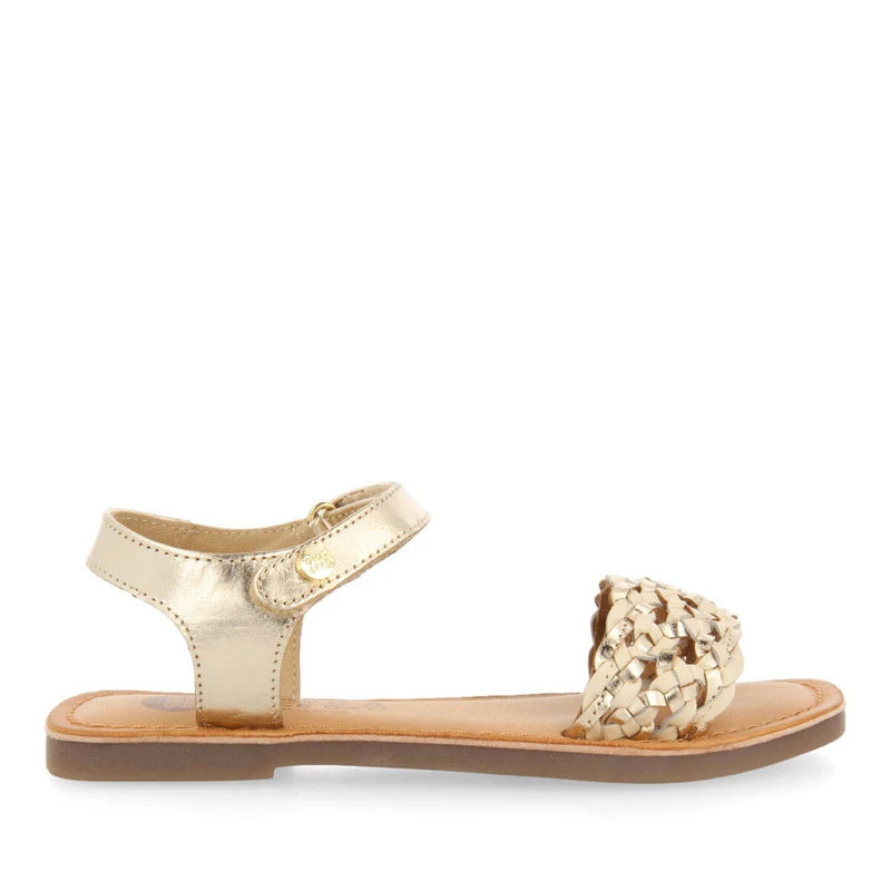 Pasig girls goldlaited leather sandals