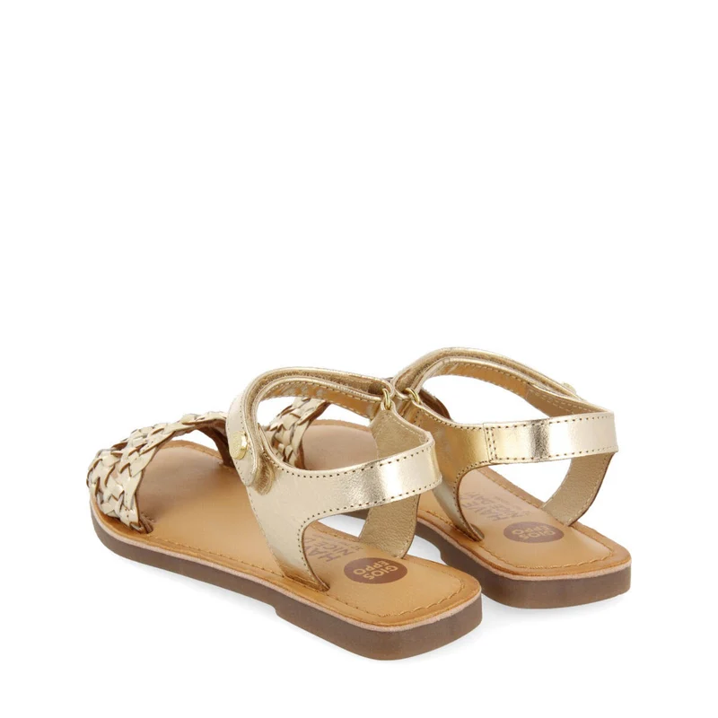 Pasig girls goldlaited leather sandals