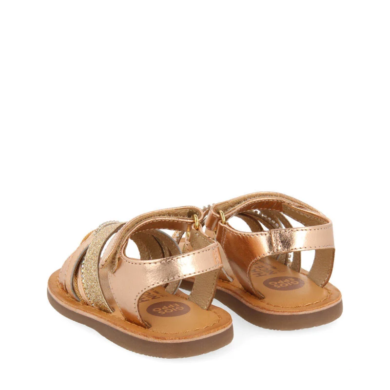 Olaya girls leather sandals withink details