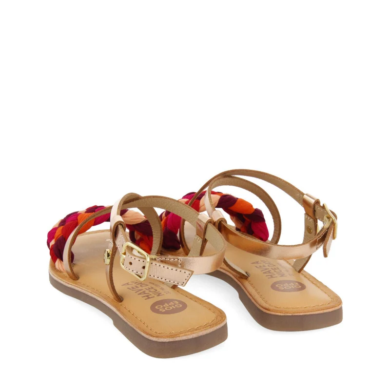 Feniers girls sandals with fuchsia vamps